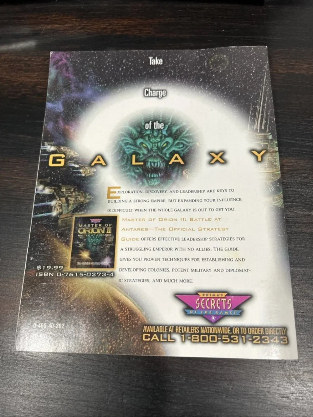 Master of Orion II 2 Battle at Antares Instruction Manual Only 1996 Microprose